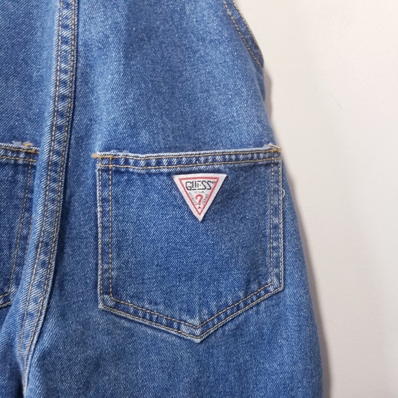 Vintage 90's GUESS Overalls Youth Size 5 - Picture 4 of 5
